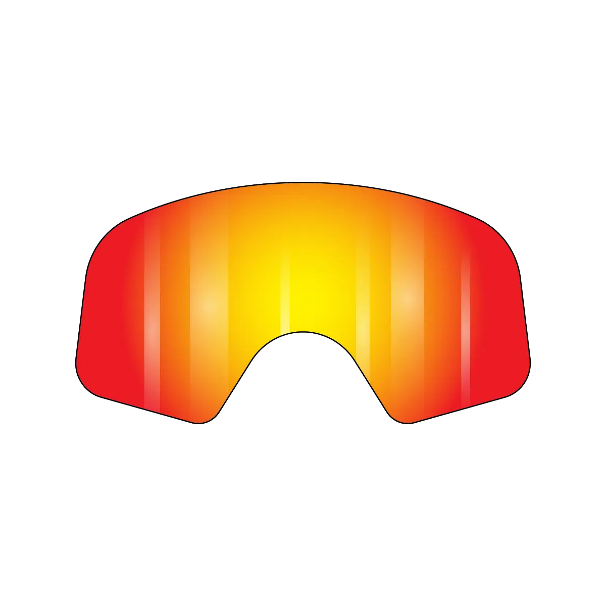 VonZipper Beefy Spare Lexan Lens - Clear Chrome Orange