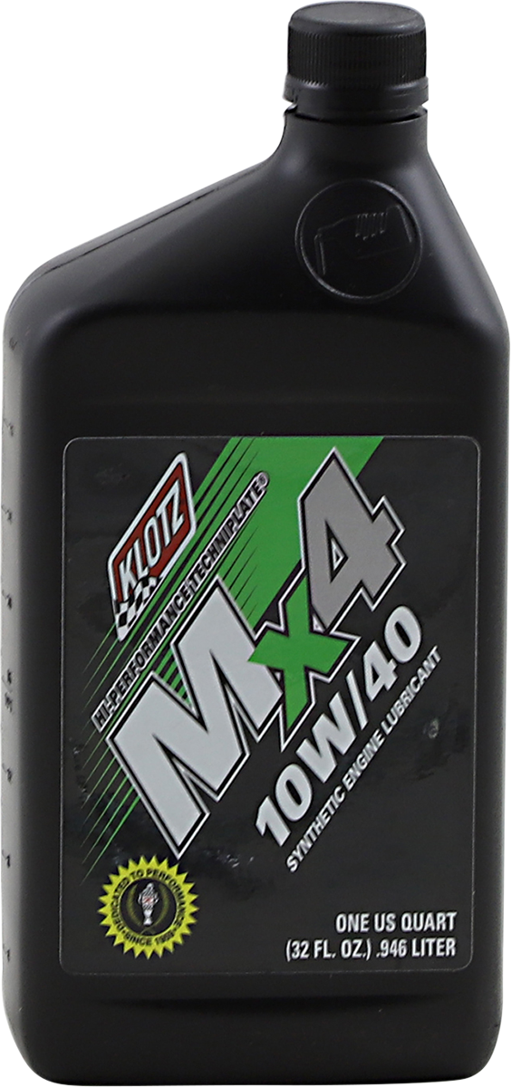 Klotz MX4 TechniPlate® Synthetic Engine Oil - 10W-40 - 1 U.S. quart