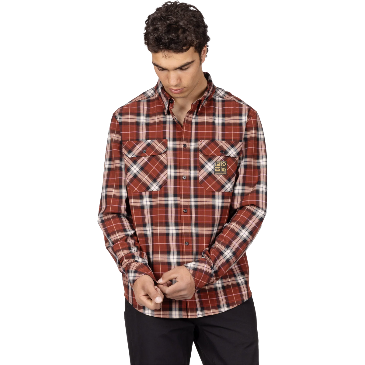 FXR HD Flannel Shirt - Maroon/Navy