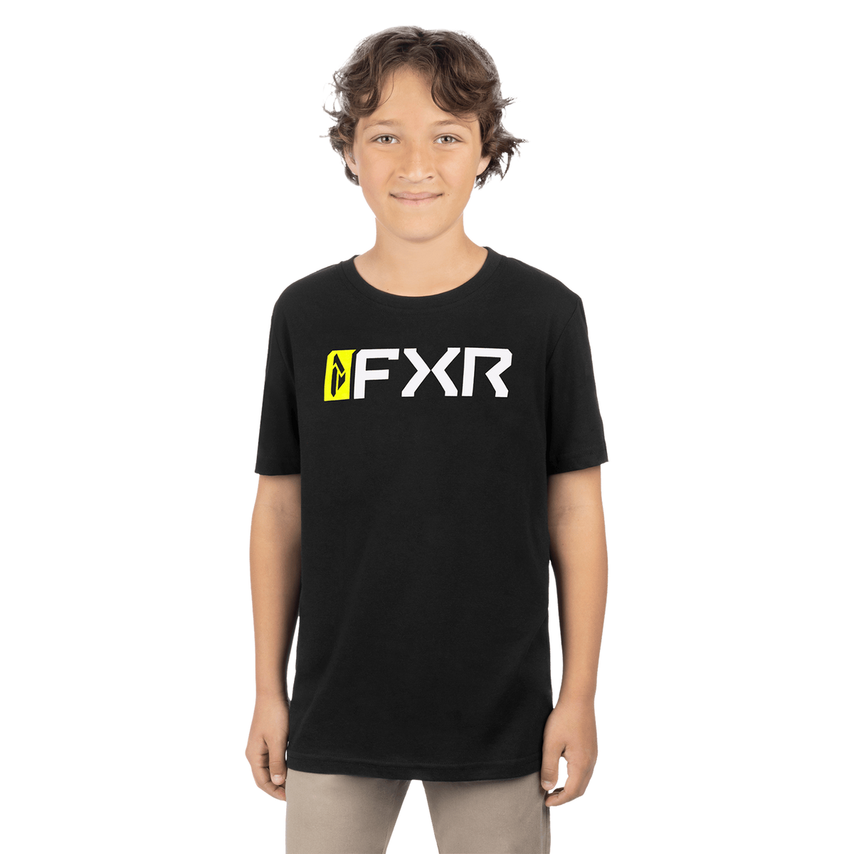FXR Youth Miter Tee - Black/Hi-Vis