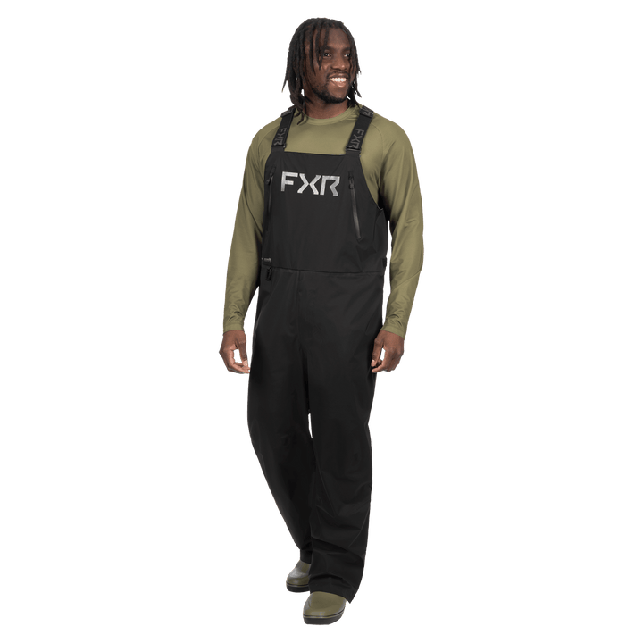 FXR Adventure Lite 3-Layer Bibs - Black/Grey