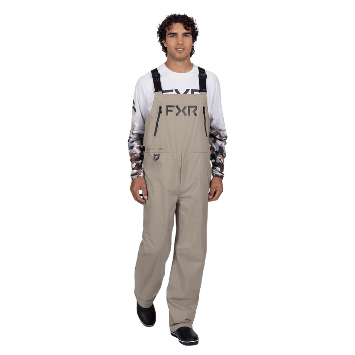 FXR Adventure Lite 3-Layer Bibs - Stone/Asphalt