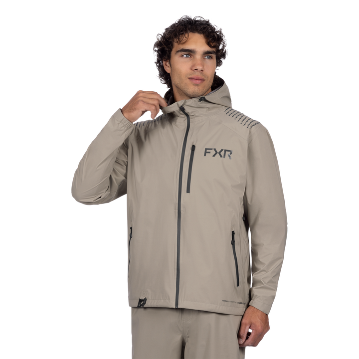 FXR Adventure Lite 3-Layer Jacket - Stone/Asphalt