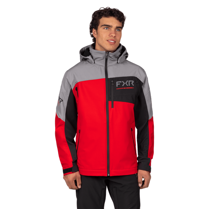 FXR Ascend Shell Jacket - Red/Titanium