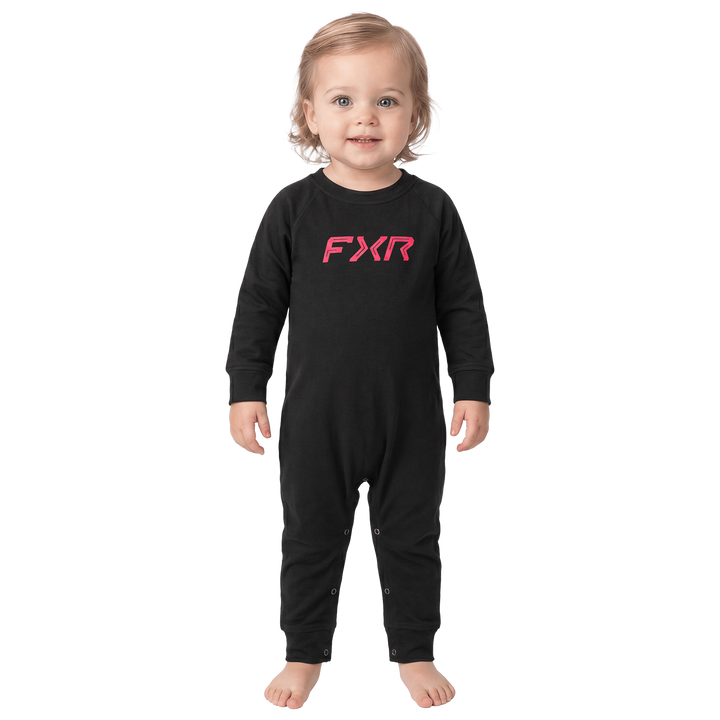 FXR Infant Stack Onesie - Black/Razz