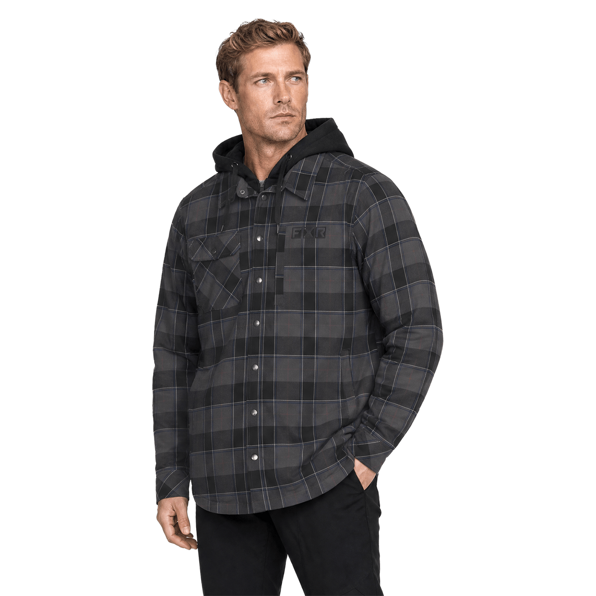 FXR Insulated Flannel Jacket - Black/Asphalt