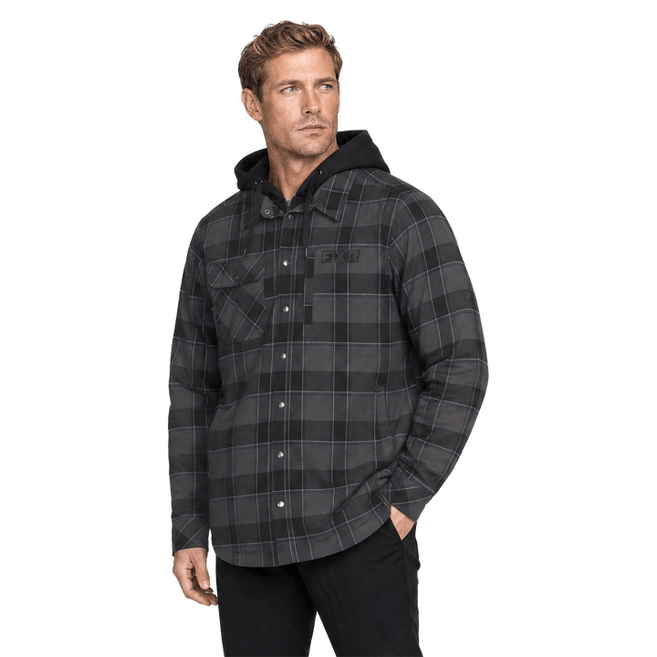 FXR Insulated Flannel Jacket - Black/Asphalt