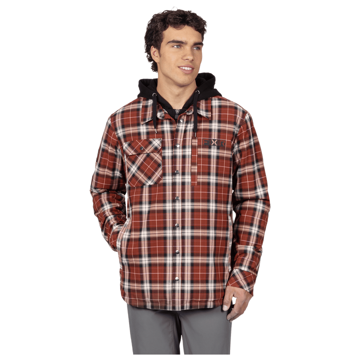 FXR Insulated Flannel Jacket - Maroon/Navy