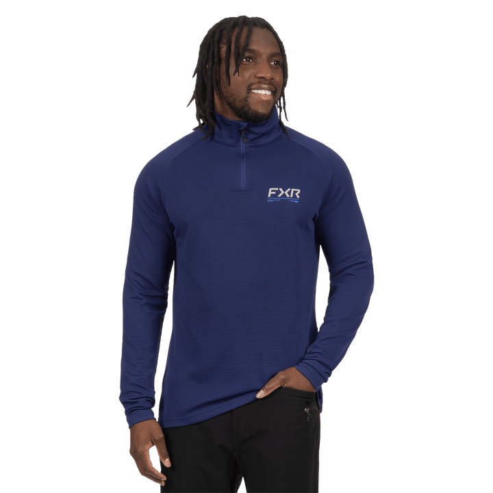 FXR Pilot 1/4 Zip Long Sleeve - Cobalt