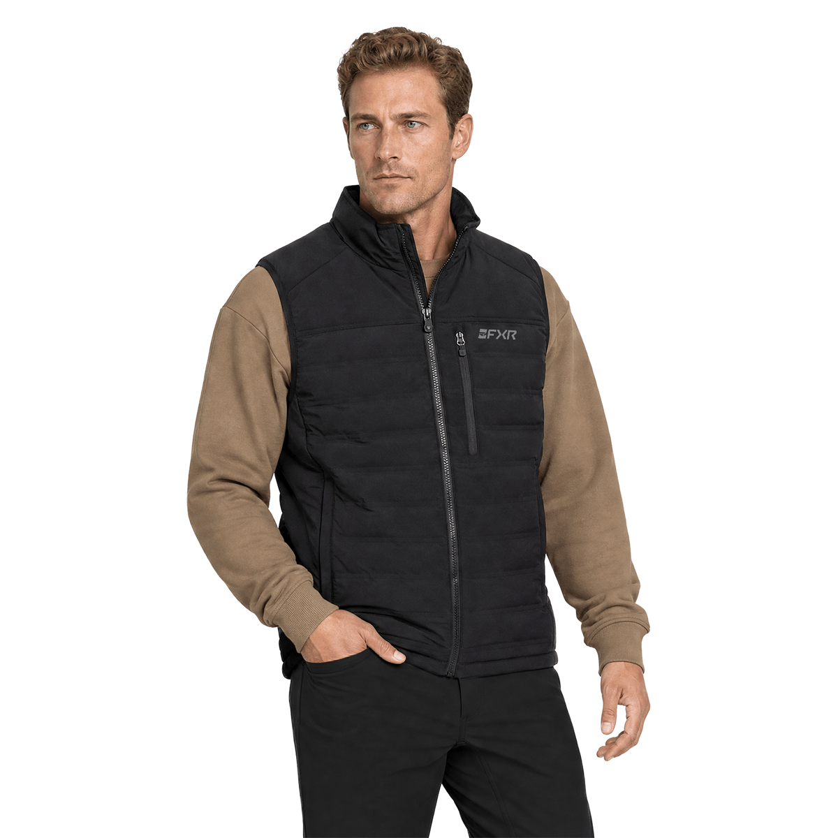 FXR Podium Quilted Vest - Black