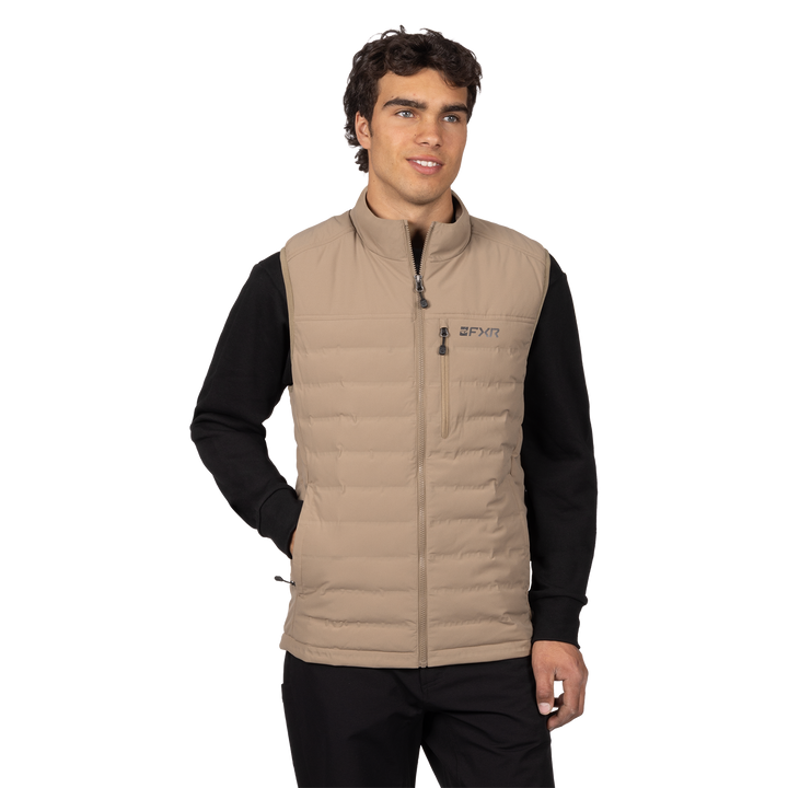 FXR Podium Quilted Vest - Canvas/Black