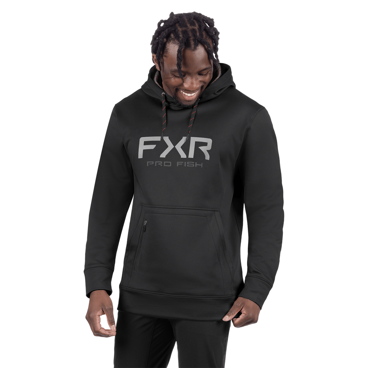FXR Pro Fish Hoodie - Black/Red