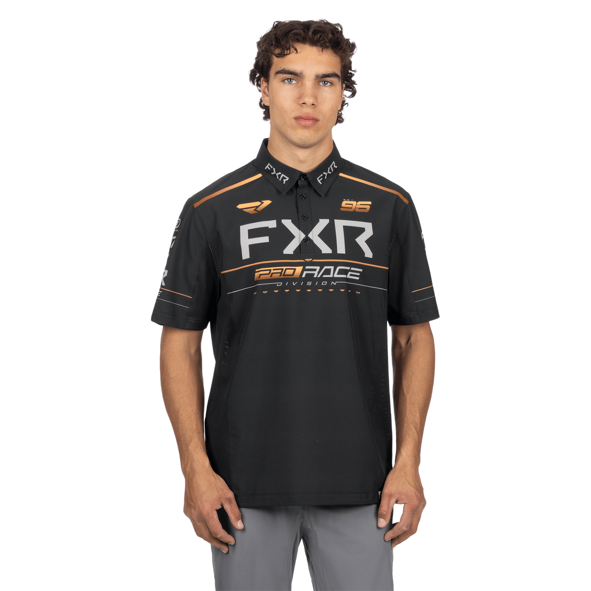 FXR Race Division Performance Polo - Black/Kash