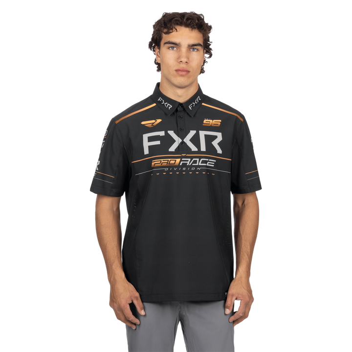 FXR Race Division Performance Polo - Black/Kash