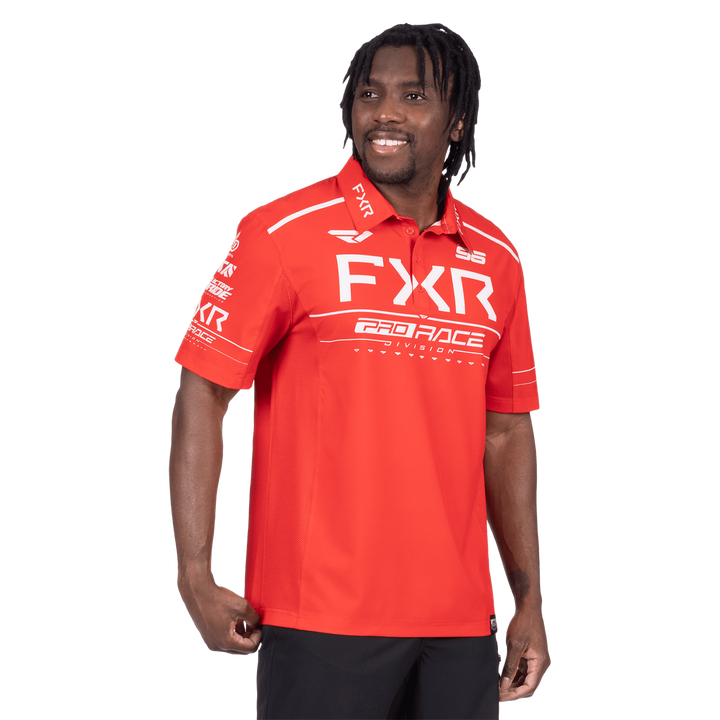 FXR Race Division Performance Polo - Red/White