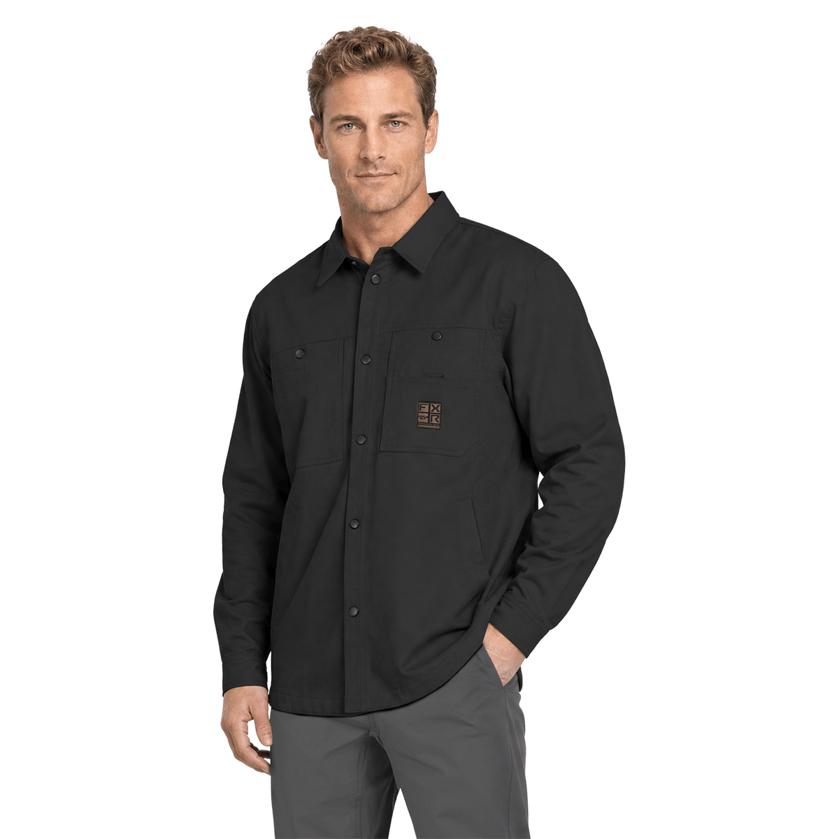 FXR Rough Canvas Shirt Jacket - Black