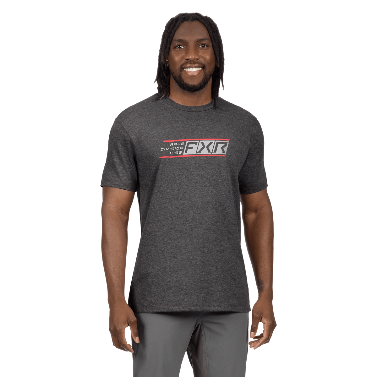 FXR Rush Tee - Char/Heather/Red