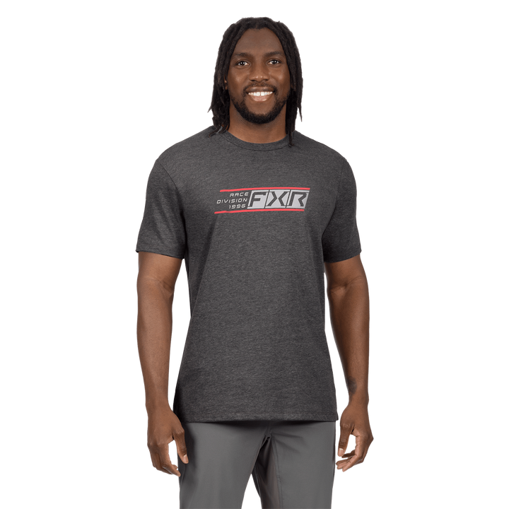 FXR Rush Tee - Char/Heather/Red