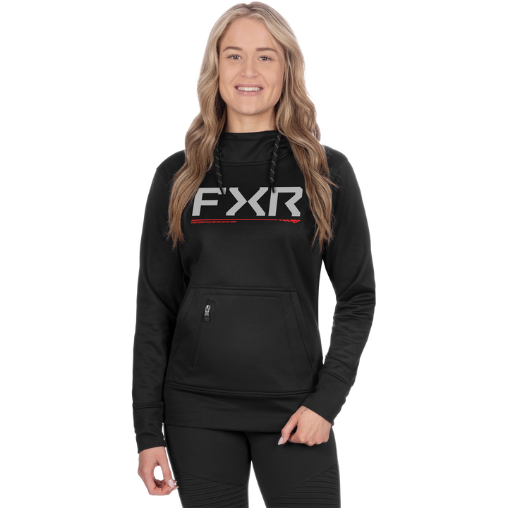 FXR Women's Hydro Hoodie - Black/Red