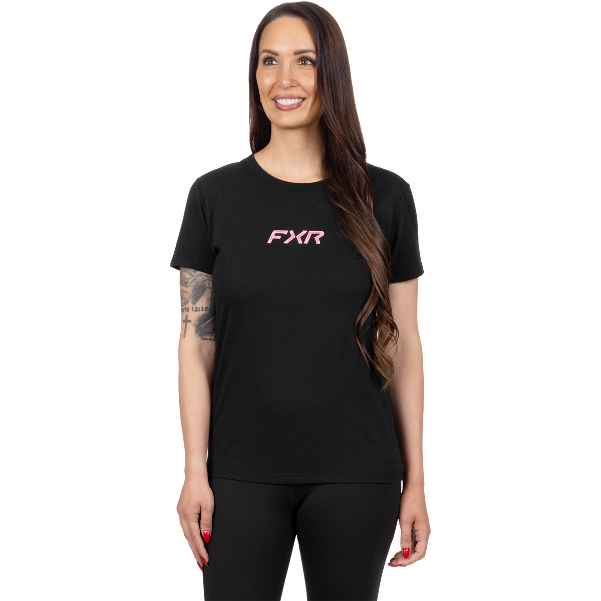 FXR Women's Pedigree Tee - Black/Rose