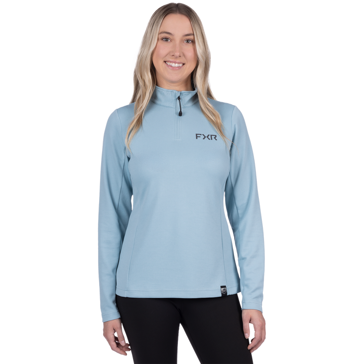 FXR Women's Pilot 1/4 Zip Long Sleeve - Berry/Maroon