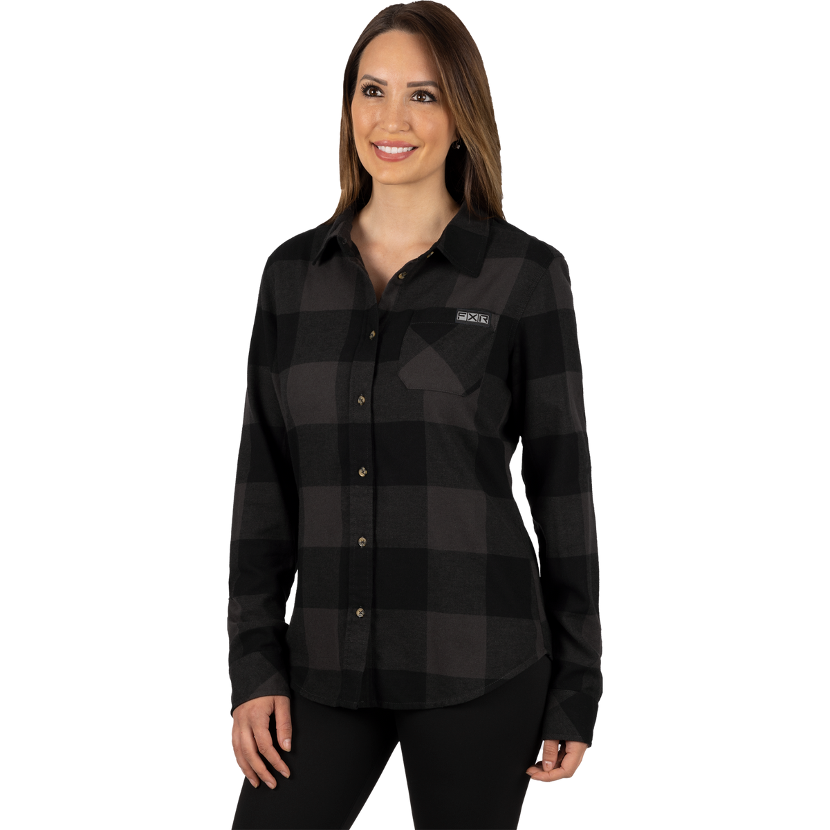 FXR Women's Timber Flannel Shirt - Char/Black
