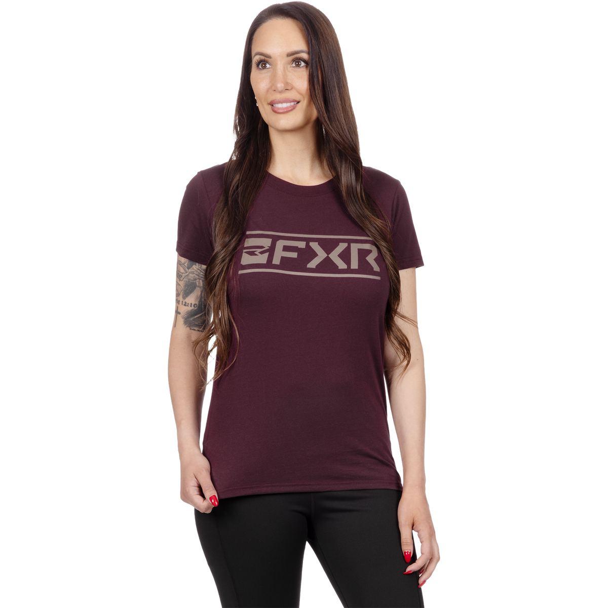 FXR Women's Victory Tee - Raisin/Canvas