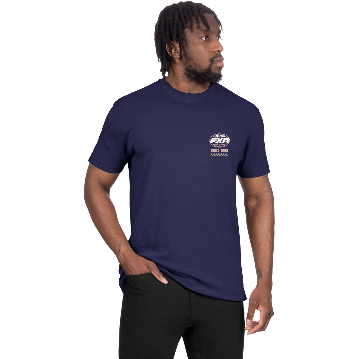 FXR Youth World Tee - Navy/Canvas