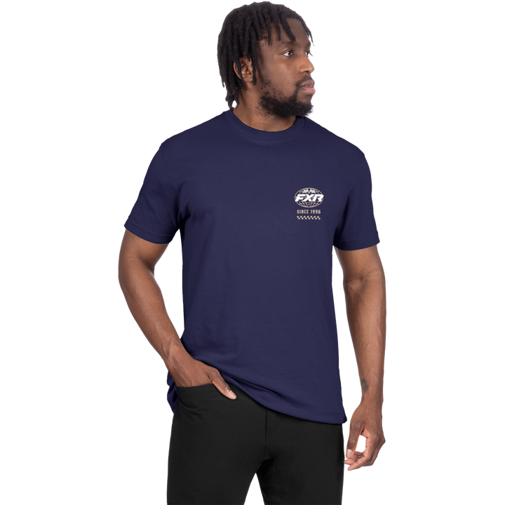FXR Youth World Tee - Navy/Canvas