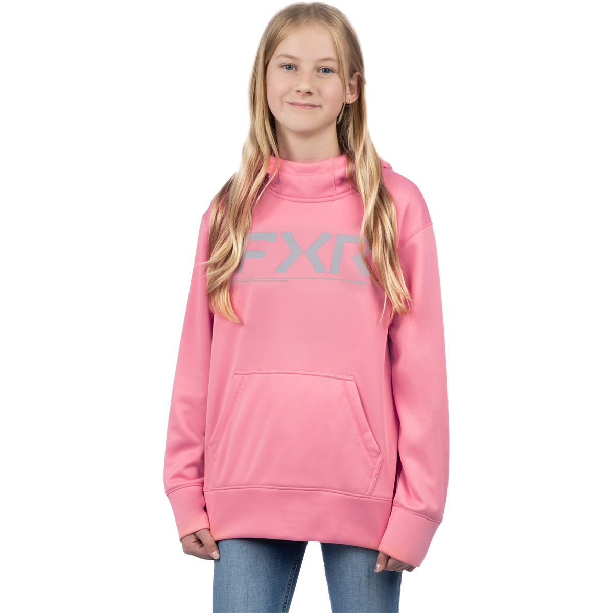 FXR Youth Hydro Hoodie - Rose/Grey
