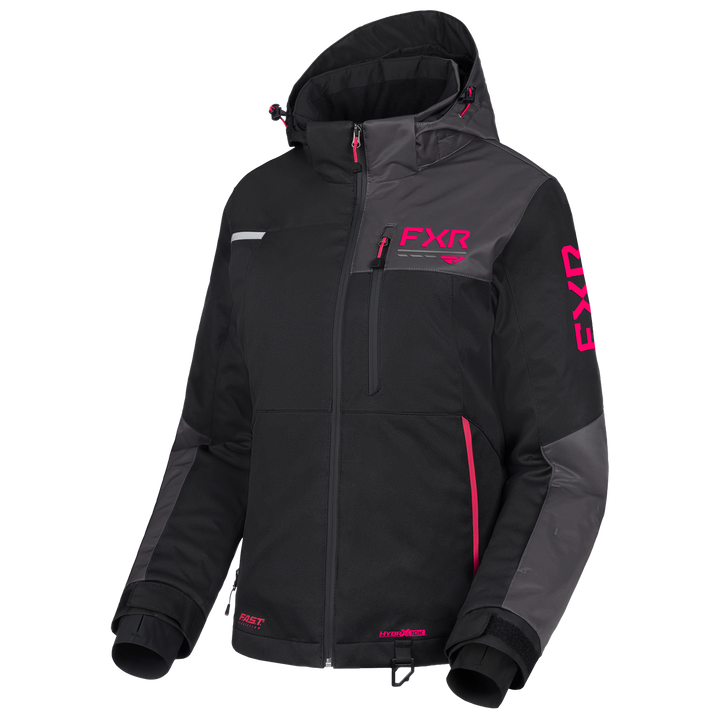 FXR Women's Fresh Jacket - Black/Asphalt/Razz