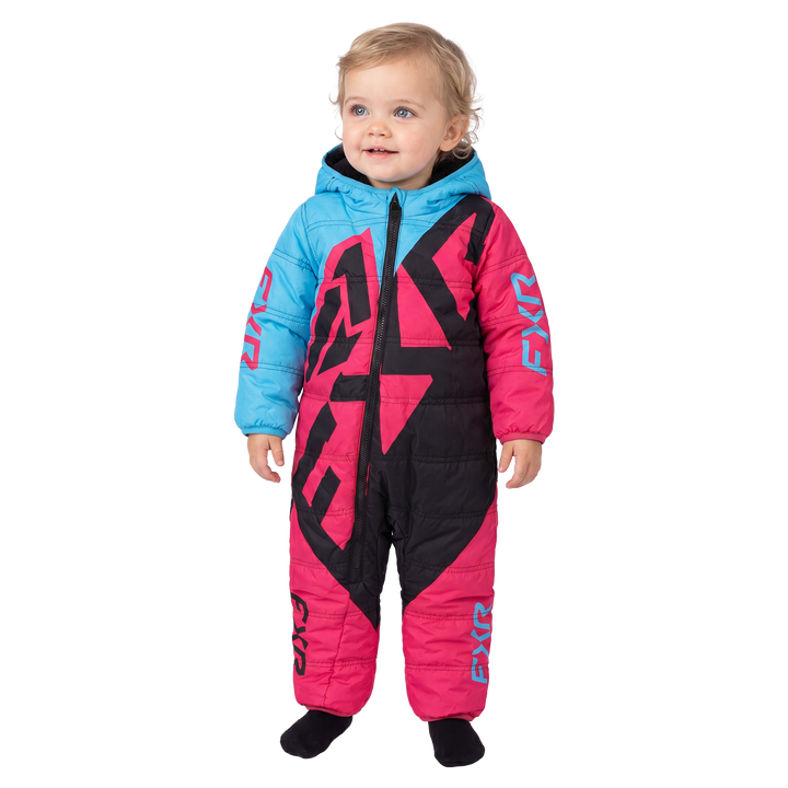 FXR Infant Kick Snowsuit - Blue/Razz