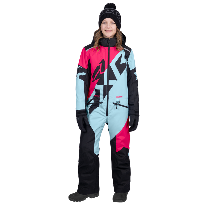 FXR Youth Cold Cross CX Monosuit - Blue/Razz