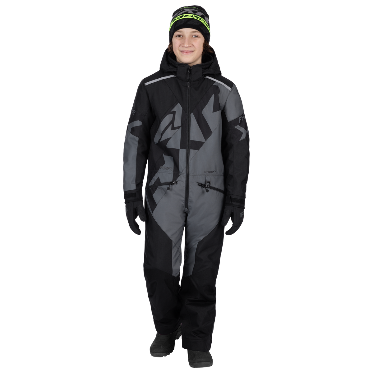 FXR Youth Cold Cross CX Monosuit - Black/Char