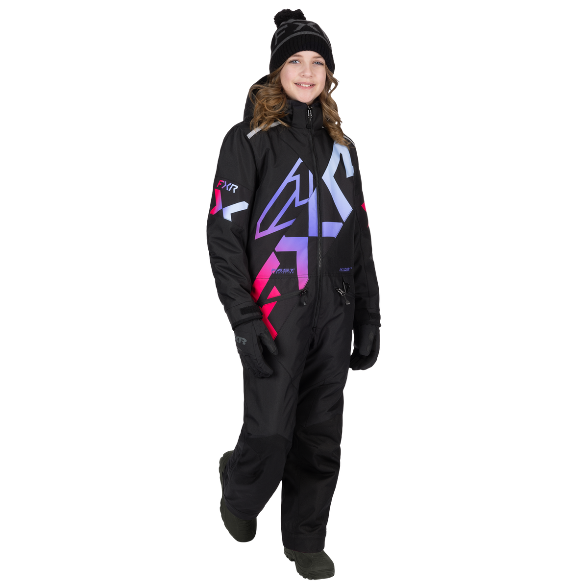 FXR Youth Cold Cross CX Monosuit - Black/Twilight