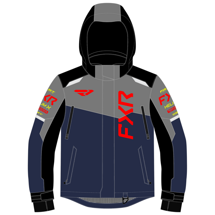 FXR Child Helium Jacket - Midnight/Titanium/Red