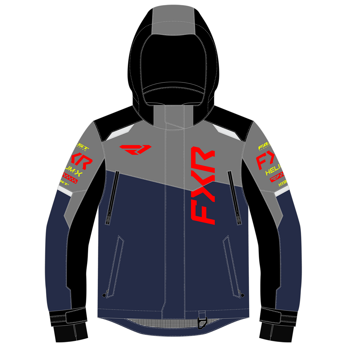 FXR Youth Helium Jacket - Midnight/Titanium/Red