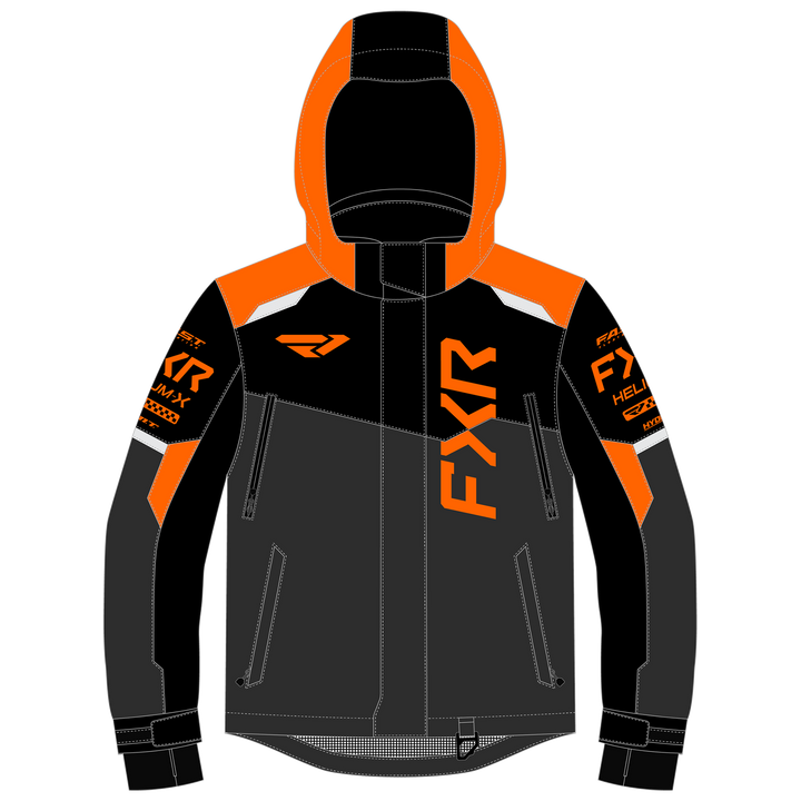 FXR Child Helium Jacket - Asphalt/Black/Orange