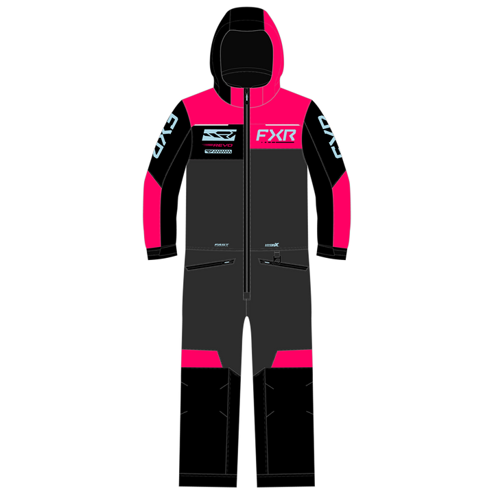 FXR Youth Rev Monosuit - Asphalt/Razz/Maui