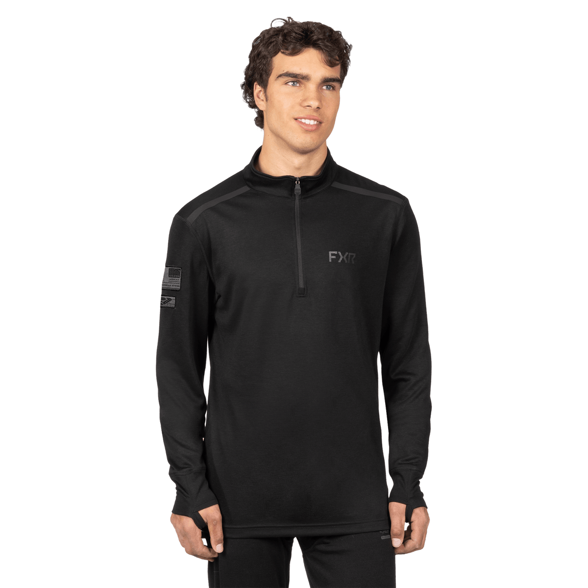 FXR Vapor Merino 1/4 Zip - Black