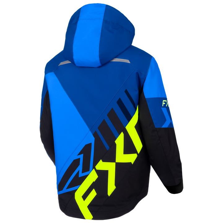 FXR Child Cold Cross CX Jacket - Blue/Black/Hi-Vis