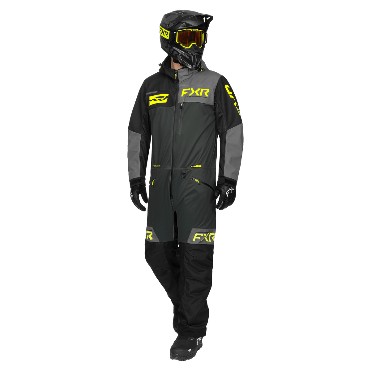 FXR Rev F.A.S.T. Insulated Monosuit - Asphalt/Titanium/Hi-Vis