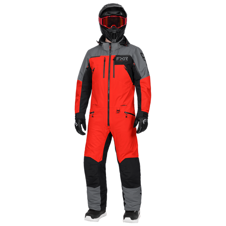 FXR Vertical MTX Lite Monosuit - Red/Titanium/Black