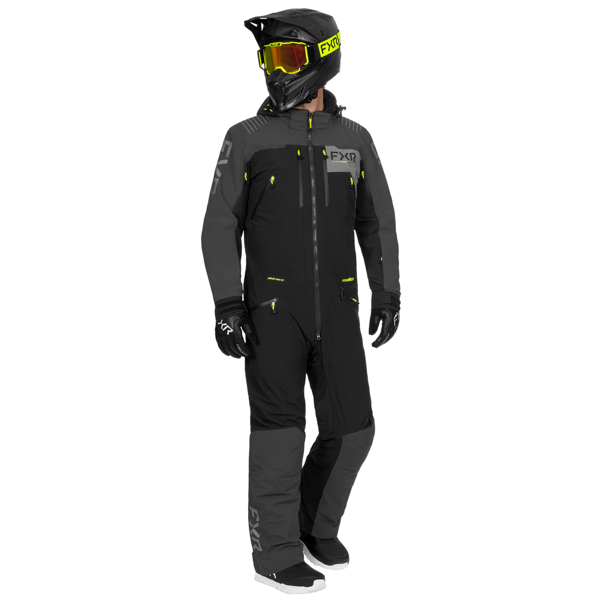 FXR Vertical MTX Lite Monosuit - Black/Asphalt/Hi-Vis