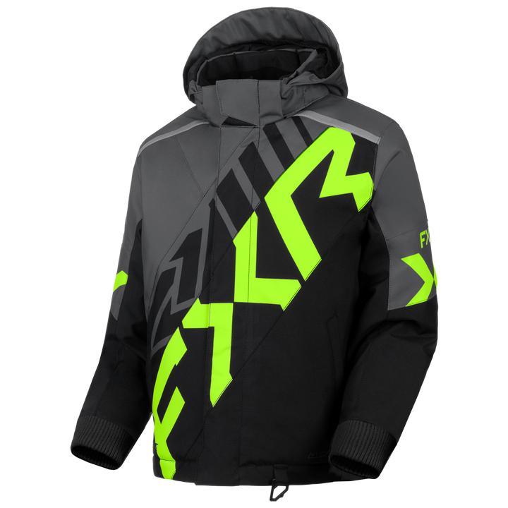 FXR Child Cold Cross CX Jacket - Char/Black/Lime