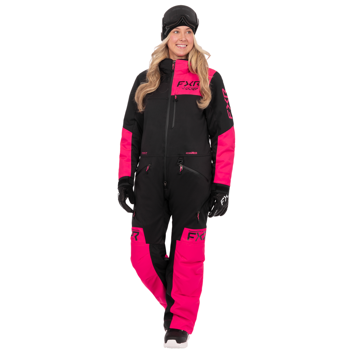 FXR Women's Rev F.A.S.T. Insulated Monosuit - Black/Razz