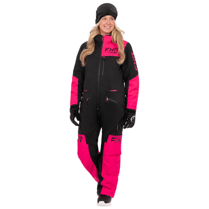 FXR Women's Rev F.A.S.T. Insulated Monosuit - Black/Razz