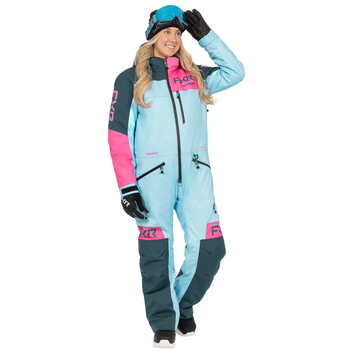 FXR Women's Rev F.A.S.T. Insulated Monosuit - Blue/Steel