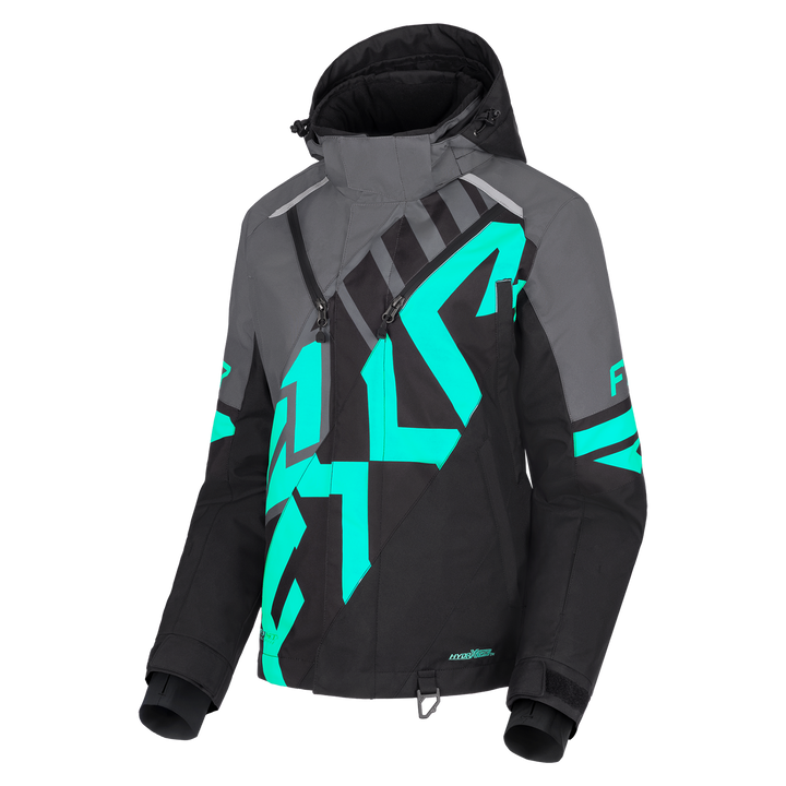FXR Women's Cold Cross CX Jacket - Black/Char/Mint