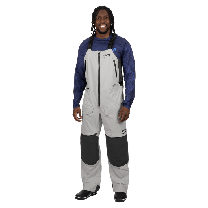 FXR Vapor Pro 3-Layer Bibs - Grey